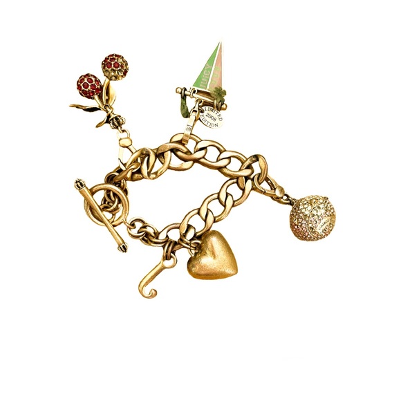 Juicy Couture Jewelry - JUICY COUTURE Limited Edition Gold Toggle Charm Bracelet